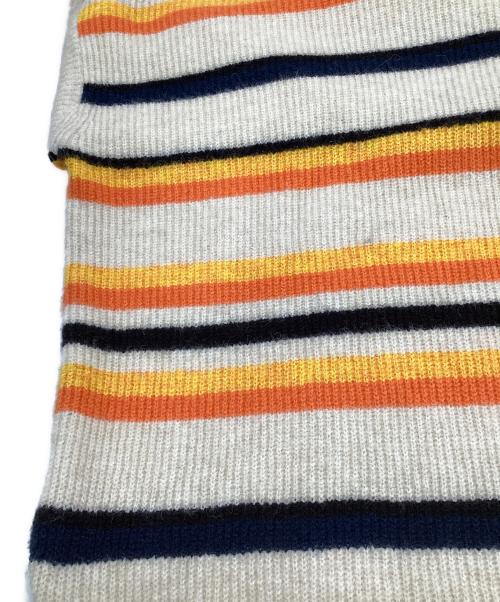 son of the cheese（（サノバチーズ））son of the cheese (サノバチーズ) Border Polo（ボーダー ポロ）ニット ベージュ サイズ:Lの古着・服飾アイテム