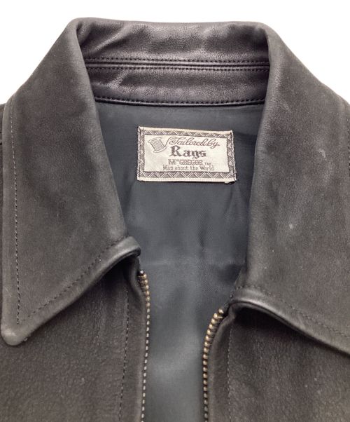 Rags McGREGOR（ラグスマックレガー）Rags McGREGOR (ラグスマックレガー) レザージャケット ブラック サイズ:Sの古着・服飾アイテム