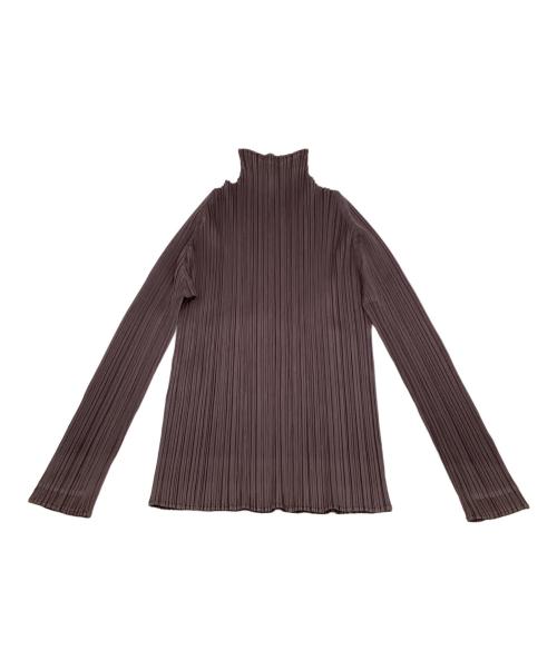 PLEATS PLEASE（プリーツプリーズ）PLEATS PLEASE (プリーツプリーズ) カットソー ブラウン サイズ:3の古着・服飾アイテム
