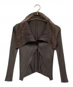 PLEATS PLEASEプリーツプリーズ）の古着「カーディガン」｜ブラウン