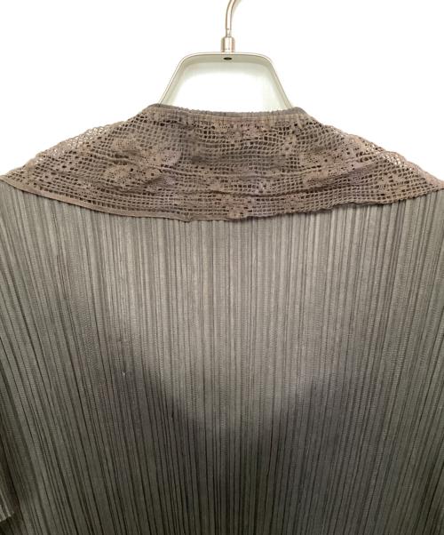 PLEATS PLEASE（プリーツプリーズ）PLEATS PLEASE (プリーツプリーズ) カーディガン ブラウン サイズ:3の古着・服飾アイテム