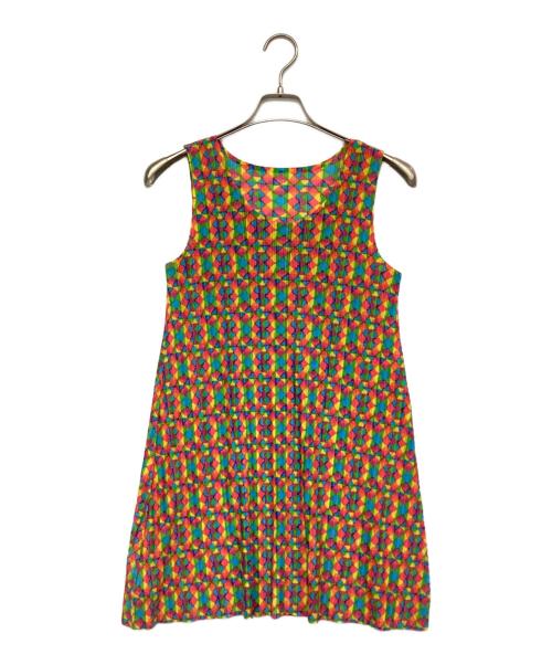 PLEATS PLEASE（プリーツプリーズ）PLEATS PLEASE (プリーツプリーズ) ノースリーブカットソー マルチカラー サイズ:3の古着・服飾アイテム