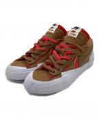 NIKE×sacaiナイキ×サカイ）の古着「BLAZER LOW（ブレザー ロー）スニーカー」｜ホワイト×ブラウン