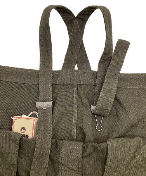 NIGEL CABOURN（ナイジェルケーボン）NIGEL CABOURN (ナイジェルケーボン) LYBRO DUNGAREE CO BR TW（リブロ ダンガリー コットン ブロークン ツイル）オーバーオール グリーン サイズ:46の古着・服飾アイテム
