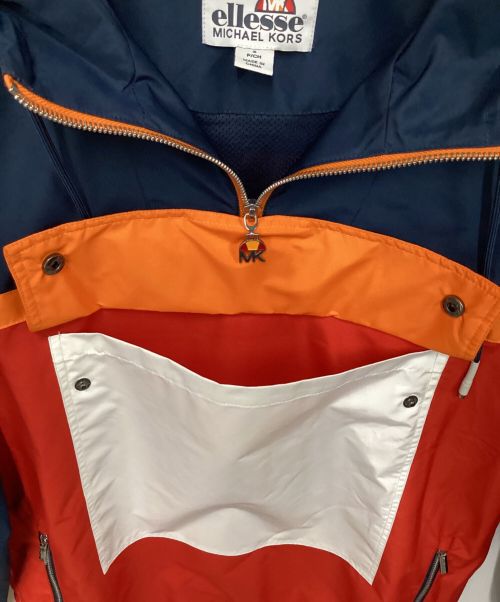 MICHAEL KORS（マイケル・コース）MICHAEL KORS (マイケルコース) ellesse (エレッセ) ハーフジップブルゾン レッド×ネイビー サイズ:Sの古着・服飾アイテム
