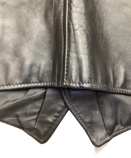 Schott（ショット）Schott (ショット) レザーベスト 424V ブラック サイズ:Lの古着・服飾アイテム