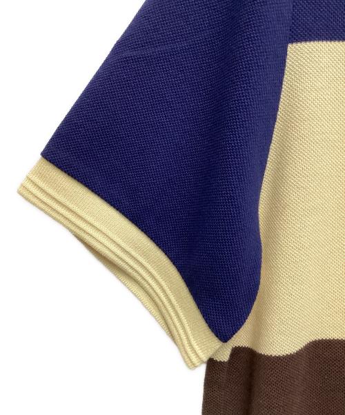 Vivienne Westwood man（ヴィヴィアン ウェストウッド マン）Vivienne Westwood man (ヴィヴィアン ウェストウッド マン) 半袖ポロシャツ ブルー×ベージュ サイズ:44の古着・服飾アイテム