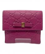 GUCCIグッチ）の古着「2つ折り財布」｜ピンク
