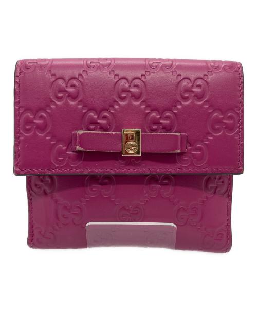 GUCCI（グッチ）GUCCI (グッチ) 2つ折り財布 ピンクの古着・服飾アイテム