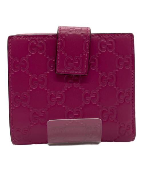 GUCCI（グッチ）GUCCI (グッチ) 2つ折り財布 ピンクの古着・服飾アイテム