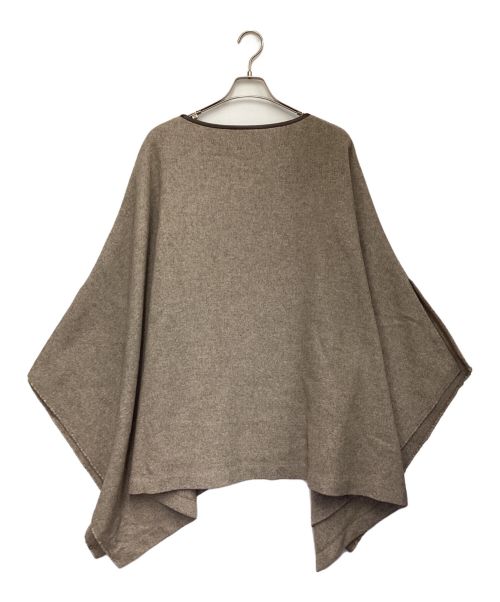 DEUXIEME CLASSE（ドゥーズィエム クラス）DEUXIEME CLASSE (ドゥーズィエム クラス) ポンチョ グレー×ブラウン サイズ:表記無の古着・服飾アイテム