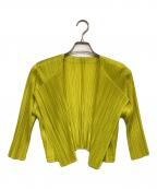 PLEATS PLEASEプリーツプリーズ）の古着「カーディガン」｜グリーン
