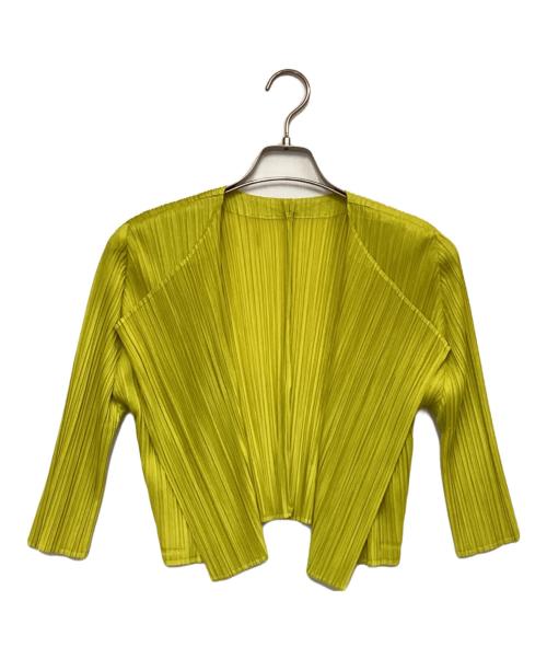 PLEATS PLEASE（プリーツプリーズ）PLEATS PLEASE (プリーツプリーズ) カーディガン グリーン サイズ:3の古着・服飾アイテム