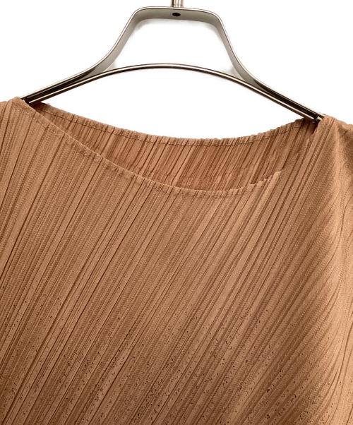 PLEATS PLEASE（プリーツプリーズ）PLEATS PLEASE (プリーツプリーズ) カットソー ブラウン サイズ:3の古着・服飾アイテム