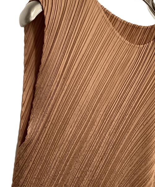 PLEATS PLEASE（プリーツプリーズ）PLEATS PLEASE (プリーツプリーズ) カットソー ブラウン サイズ:3の古着・服飾アイテム
