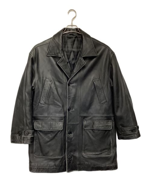 Paul Smith London（ポールスミスロンドン）Paul Smith London (ポールスミスロンドン) レザー カーコート ブラック サイズ:Mの古着・服飾アイテム