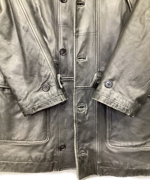 Paul Smith London（ポールスミスロンドン）Paul Smith London (ポールスミスロンドン) レザー カーコート ブラック サイズ:Mの古着・服飾アイテム