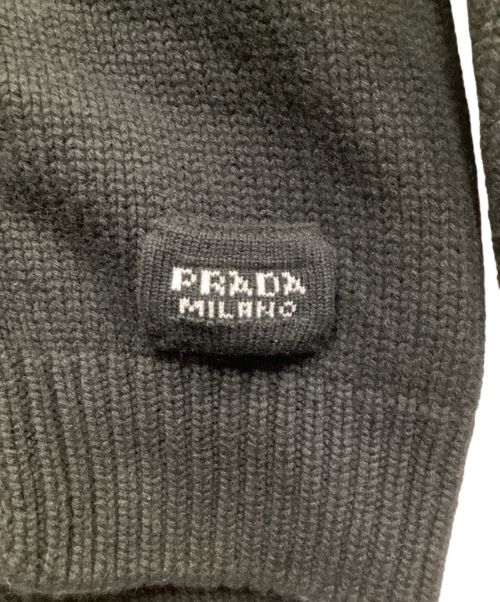 PRADA（プラダ）PRADA (プラダ) カシミヤ ニットカーディガン ブラック サイズ:50の古着・服飾アイテム
