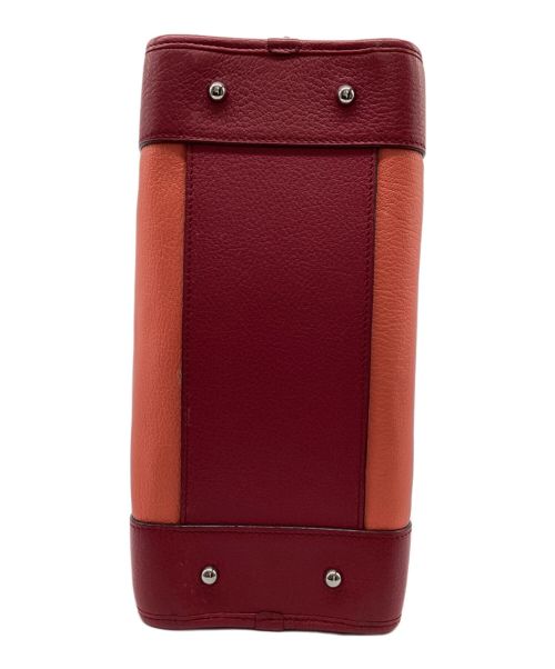LOEWE（ロエベ）LOEWE (ロエベ) アマソナ 28 バイカラー ハンドバッグ レッド×ピンクの古着・服飾アイテム