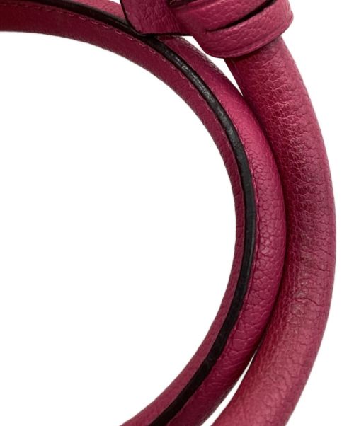 LOEWE（ロエベ）LOEWE (ロエベ) アマソナ 28 バイカラー ハンドバッグ レッド×ピンクの古着・服飾アイテム