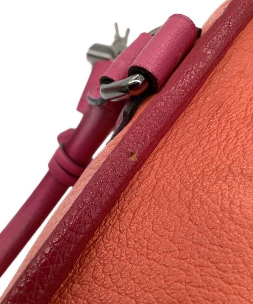 LOEWE（ロエベ）LOEWE (ロエベ) アマソナ 28 バイカラー ハンドバッグ レッド×ピンクの古着・服飾アイテム
