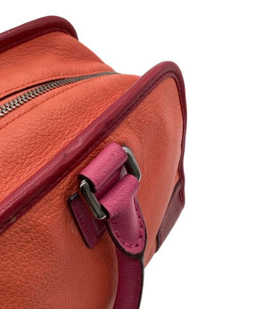 LOEWE（ロエベ）LOEWE (ロエベ) アマソナ 28 バイカラー ハンドバッグ レッド×ピンクの古着・服飾アイテム