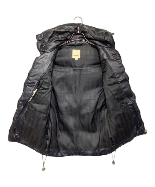 DIESEL（ディーゼル）DIESEL (ディーゼル) ダウンベスト ブラック サイズ:Mの古着・服飾アイテム