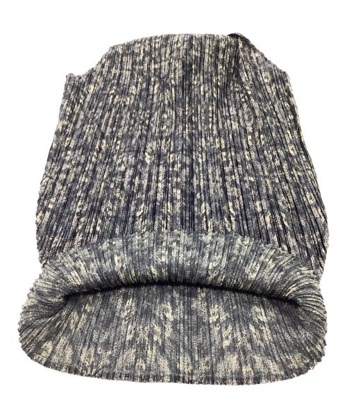 PLEATS PLEASE（プリーツプリーズ）PLEATS PLEASE (プリーツプリーズ) プリーツ ノースリーブ ブラック×アイボリー サイズ:3の古着・服飾アイテム