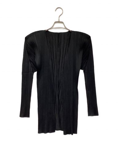 PLAYS PLEASE ブラック カーディガン サイズ3 中古・古着通販】PLEATS PLEASE (プリーツプリーズ) カーディガン