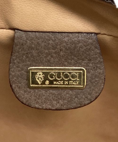 GUCCI（グッチ）GUCCI (グッチ) GGスプリーム クラッチバッグ ブラウン×ベージュの古着・服飾アイテム