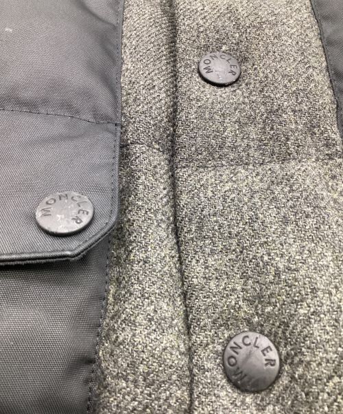 MONCLER GRENOBLE（モンクレール グルノーブル）MONCLER GRENOBLE (モンクレール グルノーブル) ダウンジャケット グレー×ブラック サイズ:1の古着・服飾アイテム