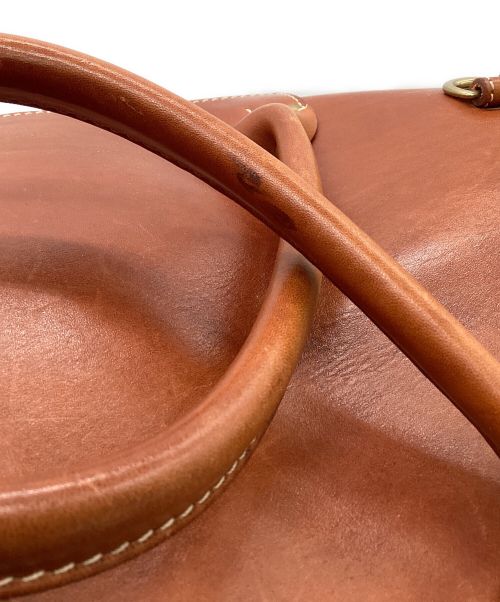 Felisi（フェリージ）Felisi (フェリージ) ボストンバッグ ネイビー×ブラウンの古着・服飾アイテム