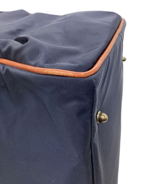 Felisi（フェリージ）Felisi (フェリージ) ボストンバッグ ネイビー×ブラウンの古着・服飾アイテム