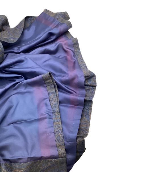 Aquascutum（アクアスキュータム）Aquascutum (アクアスキュータム) 総柄 ロングコート ネイビー サイズ:8の古着・服飾アイテム