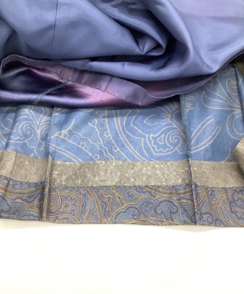 Aquascutum（アクアスキュータム）Aquascutum (アクアスキュータム) 総柄 ロングコート ネイビー サイズ:8の古着・服飾アイテム