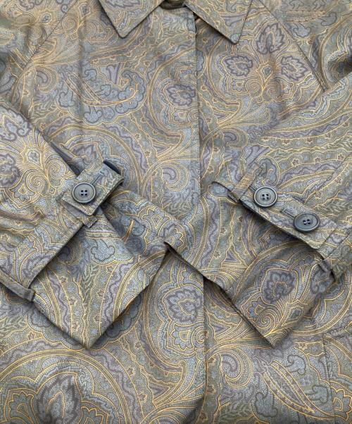 Aquascutum（アクアスキュータム）Aquascutum (アクアスキュータム) 総柄 ロングコート ネイビー サイズ:8の古着・服飾アイテム