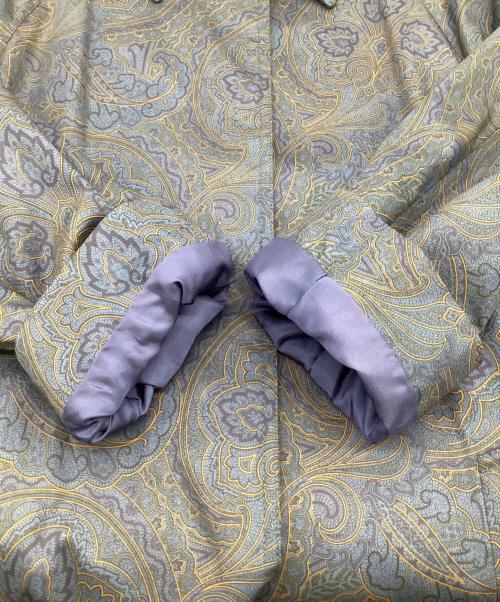 Aquascutum（アクアスキュータム）Aquascutum (アクアスキュータム) 総柄 ロングコート ネイビー サイズ:8の古着・服飾アイテム