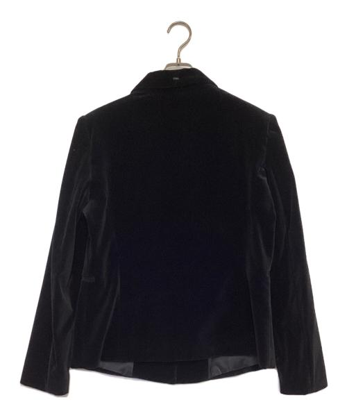 ARMANI JEANS（アルマーニジーンズ）ARMANI JEANS (アルマーニジーンズ) ベロアジャケット ブラック サイズ:48の古着・服飾アイテム