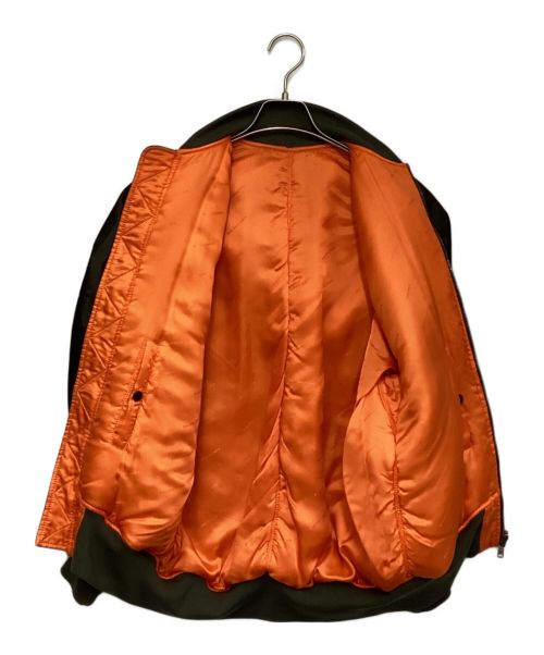 BALENCIAGA（バレンシアガ）BALENCIAGA (バレンシアガ) MA-1 Reversible Bomber Jacke（リバーシブル ボンバー ジャケット） グリーン サイズ:36の古着・服飾アイテム