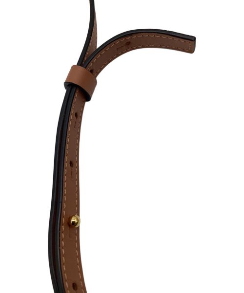 LOEWE（ロエベ）LOEWE (ロエベ) アナグラムゲート バケットショルダーバッグ ベージュ×ブラウンの古着・服飾アイテム