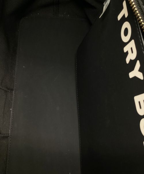 TORY BURCH（トリーバーチ）TORY BURCH (トリーバーチ) GEMINI LINK CANVAS TOP-ZIP TOTE BAG（ジェミニ リンク キャンバス トップ－ジップ トート バッグ） グレー×ブラックの古着・服飾アイテム