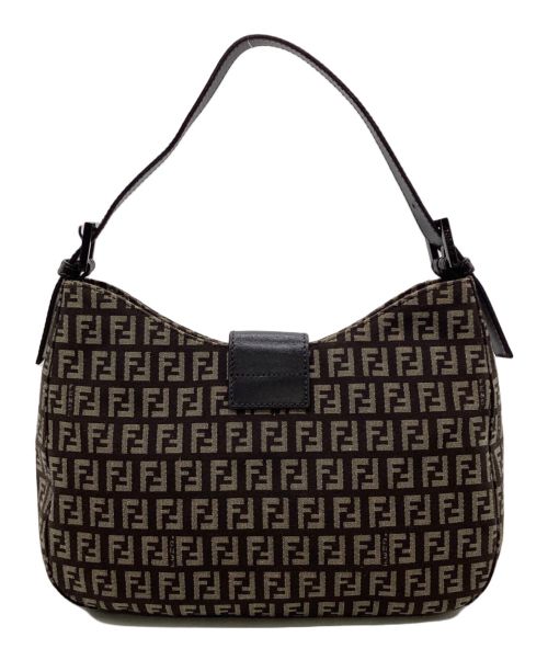 FENDI（フェンディ）FENDI (フェンディ) ズッキーノ ワンショルダーバッグ ブラウン×ベージュの古着・服飾アイテム