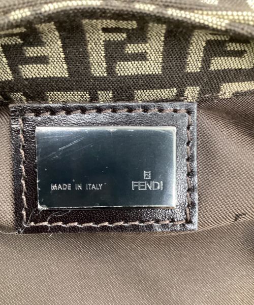 FENDI（フェンディ）FENDI (フェンディ) ズッキーノ ワンショルダーバッグ ブラウン×ベージュの古着・服飾アイテム