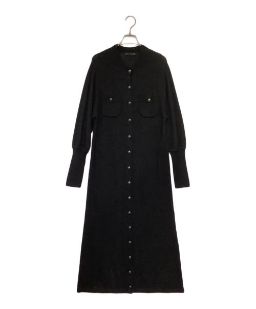 Curensology（カレンソロジー）Curensology (カレンソロジー) モス ニット ワンピース ブラック×シルバー サイズ:Fの古着・服飾アイテム