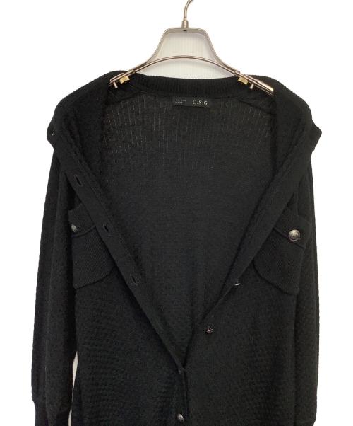 Curensology（カレンソロジー）Curensology (カレンソロジー) モス ニット ワンピース ブラック×シルバー サイズ:Fの古着・服飾アイテム