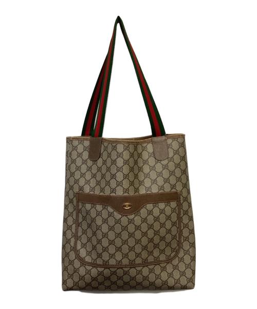 GUCCI（グッチ）GUCCI (グッチ) GGスプリーム トートバッグ ベージュの古着・服飾アイテム