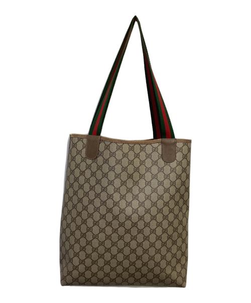 GUCCI（グッチ）GUCCI (グッチ) GGスプリーム トートバッグ ベージュの古着・服飾アイテム