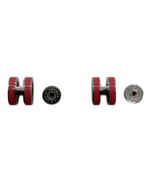 HERMES（エルメス）HERMES (エルメス) ミニポップHピアス ピンク×シルバーの古着・服飾アイテム