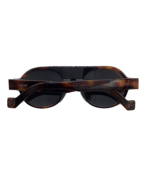 LOEWE（ロエベ）LOEWE (ロエベ) ラウンドフレーム サングラス ブラウン×ブラック サイズ:50□20 145の古着・服飾アイテム