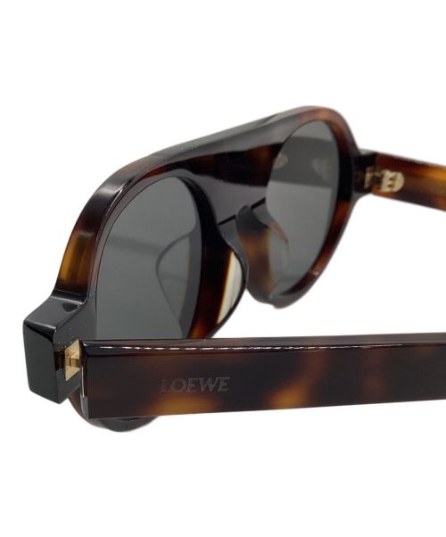 LOEWE（ロエベ）LOEWE (ロエベ) ラウンドフレーム サングラス ブラウン×ブラック サイズ:50□20 145の古着・服飾アイテム